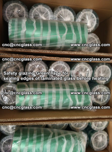 Safety glazing Green Tape for seal edges of laminated glass before heating (10)