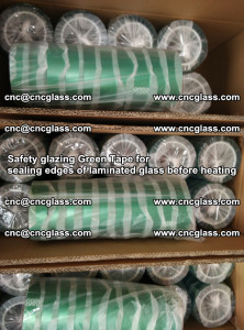 Safety glazing Green Tape for seal edges of laminated glass before heating (11)