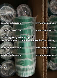 Safety glazing Green Tape for seal edges of laminated glass before heating (14)