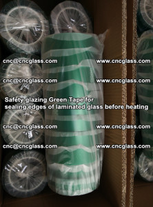 Safety glazing Green Tape for seal edges of laminated glass before heating (16)