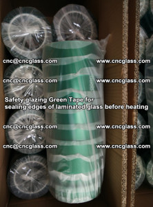 Safety glazing Green Tape for seal edges of laminated glass before heating (18)