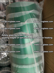 Safety glazing Green Tape for seal edges of laminated glass before heating (21)