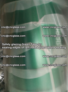 Safety glazing Green Tape for seal edges of laminated glass before heating (25)