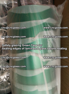 Safety glazing Green Tape for seal edges of laminated glass before heating (26)