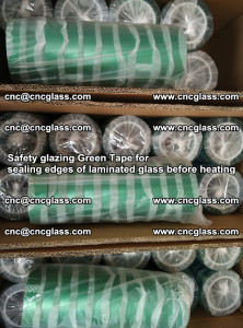 Safety glazing Green Tape for seal edges of laminated glass before heating (3)