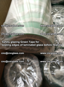 Safety glazing Green Tape for seal edges of laminated glass before heating (30)
