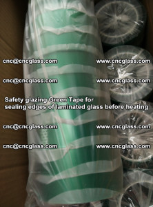 Safety glazing Green Tape for seal edges of laminated glass before heating (35)