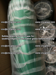 Safety glazing Green Tape for seal edges of laminated glass before heating (36)