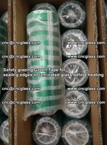 Safety glazing Green Tape for seal edges of laminated glass before heating (40)