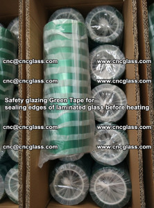 Safety glazing Green Tape for seal edges of laminated glass before heating (41)
