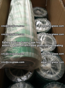 Safety glazing Green Tape for seal edges of laminated glass before heating (44)
