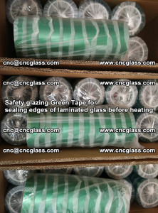 Safety glazing Green Tape for seal edges of laminated glass before heating (5)