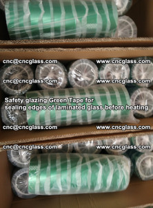 Safety glazing Green Tape for seal edges of laminated glass before heating (7)