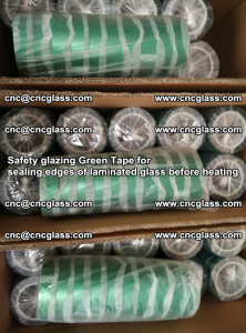 Safety glazing Green Tape for seal edges of laminated glass before heating (8)
