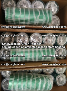 Safety glazing Green Tape for seal edges of laminated glass before heating (9)