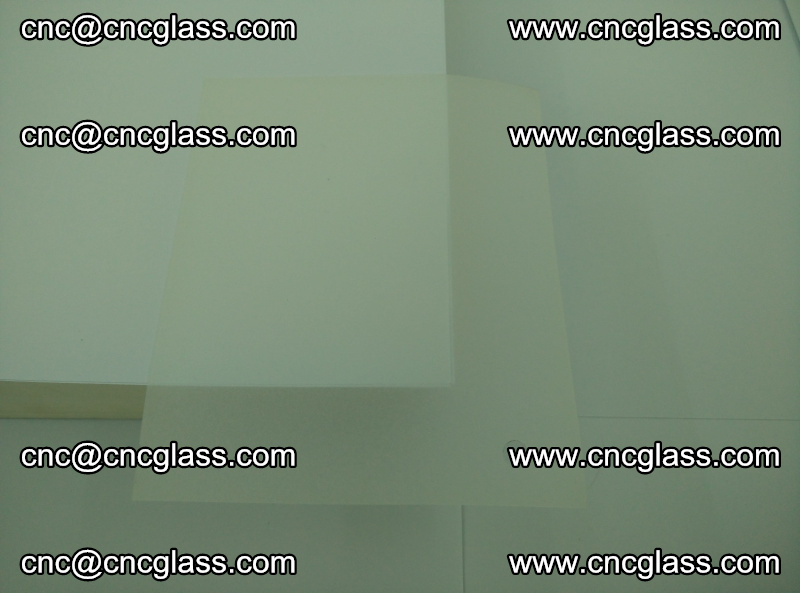 EVA glass interlayer film cool jade white (semi transparent, half clear) (10)